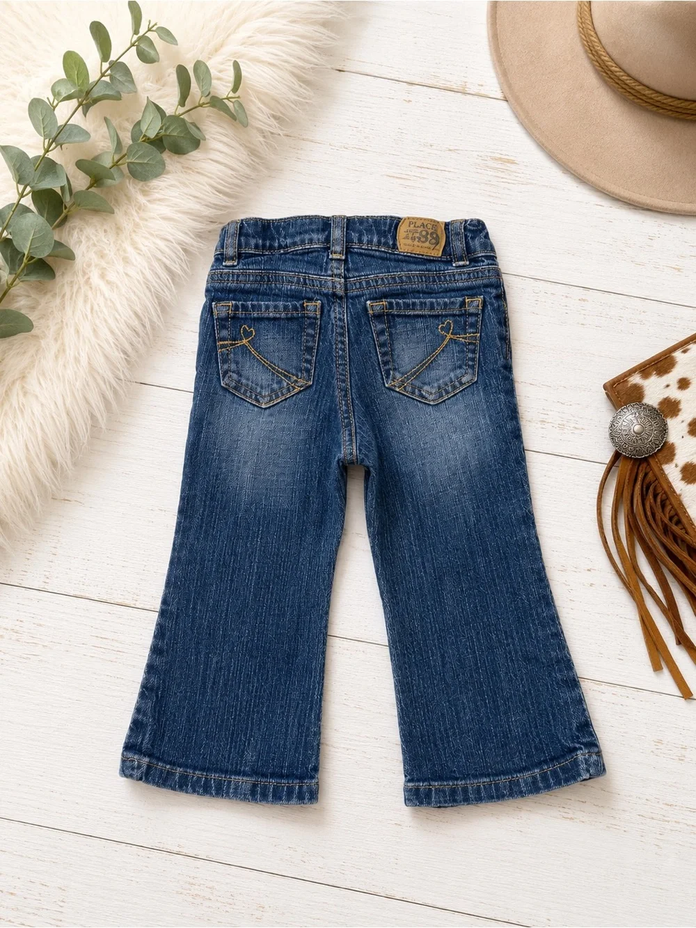 The Children’s Place Toddler Girls Bootcut Jeans 24 Months Medium Wash